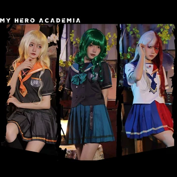 Anime Mans Varonis Augstskolu Cosplay Kostīmi Midoriya Izuku Bakugou Katsuki Skolas Formas tērpu Apģērbu JK Kleita Svārki