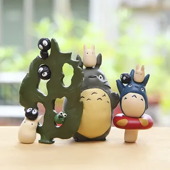 Anime Multfilmu Darbības Rādītāji Rotaļlietas Hayao Miyazaki PVC TOTORO Ģimenes Modeli, Rotaļlietas Juguetes ar KASTI Lielisku Dāvanu