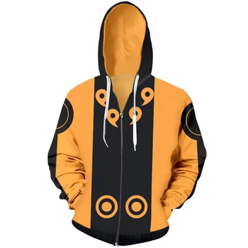 Anime Naruto Sasuke 3D drukas sporta Krekli Kakashi gadījuma hiphop pelēkā vārna mens Rāvējslēdzēju jaka cosplay streetwear apģērbu Mētelis