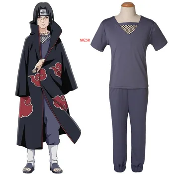 Anime Naruto Uchiha Itachi Akatsuki Cosplay Kostīmu T-Krekls, Apakšveļa