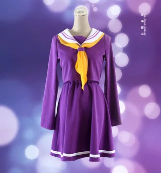 Anime NEVIENA SPĒLE NAV DZĪVE Shiro Cosplay Tērpu halloween sieviešu apģērbu carival Puse Kleita Parūkas Jūrnieks Uzvalks Japāņu Skolā vienotu