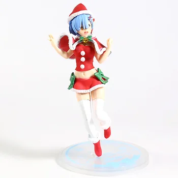 Anime Re:Dzīve Citā Pasaulē No Nulles Rem Ram Ziemassvētku Drēbes, Ziemas Ver. PVC Rīcības Attēls Kolekciju Modelis Rotaļlietas Lelle