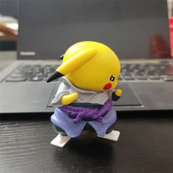 Anime Skaitļi Gudrs Pikachu Rotaļlietu Pokemon Naruto Cosplay Uchiha Sasuke Trombocītu Kawaii Bērniem Lelle Kabatas Briesmonis Rīcības Modelis Figma