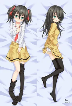 Anime WataMote raksturs seksīga meitene Kuroki Tomoko otaku Dakimakura mest spilvens gadījumā pasūtījuma spilvendrāna abām pusēm apdrukāta