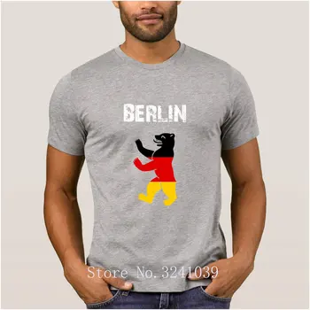 Anlarach Humora pilsētas dizaina berlīnes lācis t krekls vīriešiem 2017 Lēti Pārdošanas Valsts vīriešu t-krekls kokvilnas regulāri tshirt vīriešiem