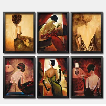 Anotācija Akvarelis Sieviešu Sienas Mākslas Audekls Gleznošanai Bārs Sarkans Vīns Ziemeļvalstu Plakātu Drukāšana Dzīvojamā Istaba Viesnīcā Kluba Bez Rāmīša