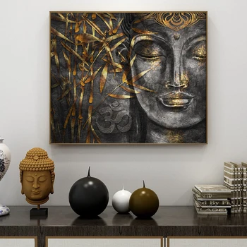 Anotācija Budisms Plakāti un Izdrukas Sienas Mākslas Audekls Gleznošanai Budistu Noskaņojumu Attēli uz dzīvojamo Istabu Mājas Budas Apdare