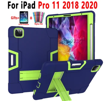 Anti-Fall Vāks iPad Pro 11 Lietā par Apple iPad Pro 11 2018 2020 2. Paaudzes 2 in 1, Krāsa Stends Bērniem, Bērniem Droša Lieta