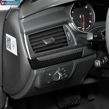 Anti Scratch Auto salona Apdare Konsoles aizsargplēvi 5D Oglekļa Šķiedras Vinila Uzlīmes Audi A7 4G 2010-2017 Piederumi