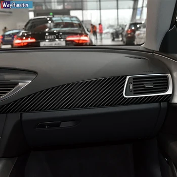 Anti Scratch Auto salona Apdare Konsoles aizsargplēvi 5D Oglekļa Šķiedras Vinila Uzlīmes Audi A7 4G 2010-2017 Piederumi