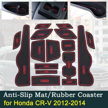 Anti-slip Durvju Gumijas Kausa Spilvenu Honda CR-V 2012~4th Gen facelift CR V CRV 2.0 2.4 Groove Mat Automašīnas salona Piederumi