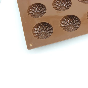 Aomily 15 Caurumi 3D Krizantēmu Saulespuķu Formas Silikona Ziepes Konfektes Šokolādes Fondants Virtuves Pelējumu Silikona Sīkfailus Kūka Pelējuma