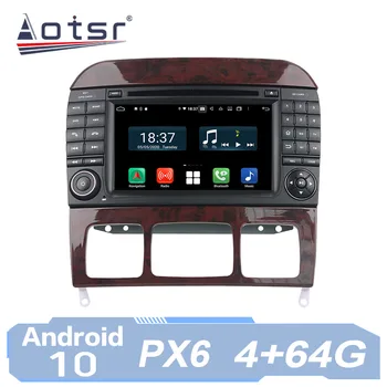AOTSR Auto Auto Android 10 Radio 1998 - 2005 Mercedes Benz S Klases W215 W220 S280 S320 S350 S400 S430 S55 AMG GPS Spēlētājs