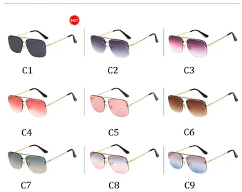 AOZE 2020. gadam, modes atdzist square style izmēģinājuma kniedes saulesbrilles sieviete nokrāsu slīpums dizaina zīmolu saulesbrilles unisex saulesbrilles UV400