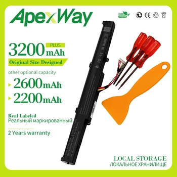 Apexway 3200mAh 14.8 V Klēpjdatoru Akumulatoru A41-X550E X450 A450 par ASUS F450E F450JF F450C A450J X550V X450E X751L X751M A450V Sērija