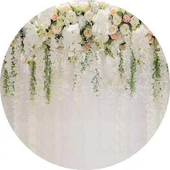 Aplis fotogrāfijas fons kāzu līgavas dušas white flower kārtā foto fona photo booth studio dzimšanas dienas deserta galda