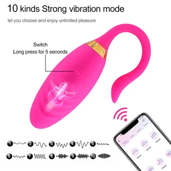 App Kontroles Vibrators Mīlestība Olas Bezvadu Kontroles G-spot Clit Stimulators Vaginālo Bumbiņu Sieviešu Masturbator Erotiskās Rotaļlietas Pieaugušajiem