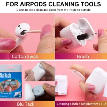 Apple Airpods Gadījumā Kokvilnas Vienreizējās lietošanas Stick Tīrīšanas Līdzeklis Gaisa Pākstis Pro Gadījumā, ja Austiņas Tālruņa Maksas Caurumu Ostas Komplekts