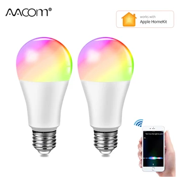 Apple Homekit Smart Spuldzes WiFi Lampa 15W Ampoule LED E27 Saprātīga WiFi Lampas Smart Gaismas Attiecas uz Apple IOS, Google Home echo dot