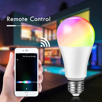 Apple Homekit Smart Spuldzes WiFi Lampa 15W Ampoule LED E27 Saprātīga WiFi Lampas Smart Gaismas Attiecas uz Apple IOS, Google Home echo dot