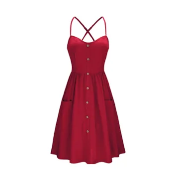 Apģērbu OWLPRINCESS 2020. gada Vasarā Jaunu Sieviešu Kleitu, Zeķu tīrtoņa krāsas josta kleita Pogu kleita