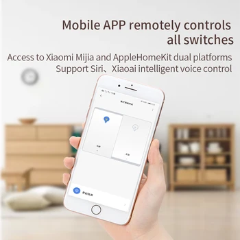 Aqrar Smart Sienas Slēdzi D1 Zigbee3.0 Bezvadu Tālvadības Gaismas Slēdzi Darbojas ar Apple HomeKit Xiaomi Mijia Mi Mājās App
