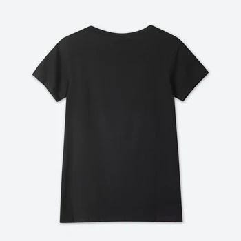 Ar īsām piedurknēm T-krekls sieviešu Vasaras drēbes Jaunas 2020. gadam, modes Karstā urbšanas drukāšanas mīksti kokvilnas Zemāko krekla Apkakli sieviete