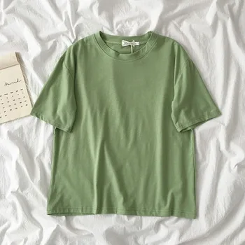 Ar īsām piedurknēm T-krekls sieviešu vasaras kokvilnas apģērbs Lakrosa sieviešu ikdienas kokvilnas t-krekli, topi, sieviešu t-veida apģērbu 3034 01