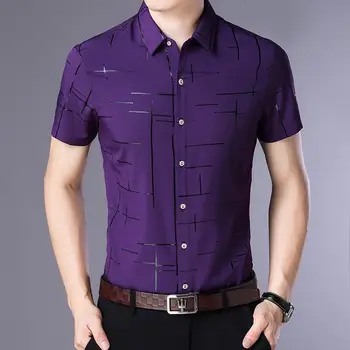 Ar Īsām Piedurknēm Vīriešu Krekls,Vasaras Foršs Krekls Vīriešu Biznesa Apģērba Ikdienas Krekli