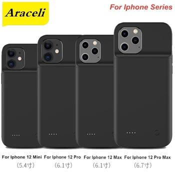 Araceli 2020. gadam 6800 Mah iphone 12 12 Mini Pro 12 Max Pro Max Akumulatora korpusa Silikona Materiāla Power Bank Akumulatoru Lādētāju, Ja