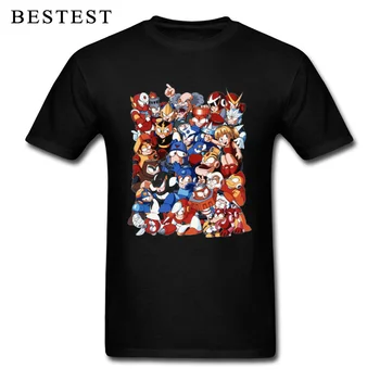 Arcade T Krekls Vīriešu 3D Multiplikācijas filmu Tshirt Mega Cilvēks Rakstzīmes, T-krekli Custom Kokvilnas Auduma, Topi, Drēbes Melnā Tees Smieklīgi