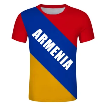 Armēnijas Replublic T krekls Diagonālās svītras krekls sarkanā karoga Tee jauniešu Apģērbu Vasaras gadījuma Streetwear t krekls