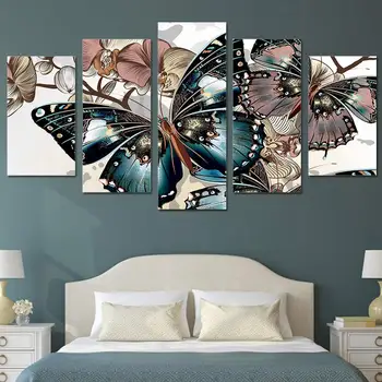 Artsailing HD Iespiests 5 gabals audekls art sienas, attēlus dzīvojamā istaba seeshell abstraktu ziedu tauriņš krāsošana dropshipping
