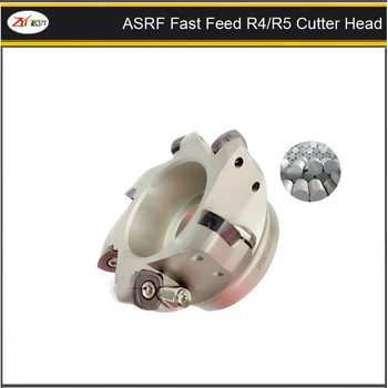 ASRF50/63/80/100mm, lai SDMT120512 Ātri barības augstas efektivitātes roughing R4, R5 frēzēšanas galva,Ass Apstrādes Frēzes Vadītājs