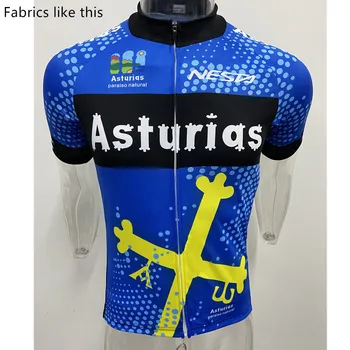Asturias jaunu velosipēdu jersey uzvalks vasaras vīriešu īsām piedurknēm velosipēdu jersey komplekti wielerkleding trajes ciclismo invierno ciclyng komplekts