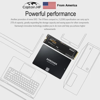 ASV Kapteinis 970 EVO Plus SSD 250GB - M. 2 NVMe Interfeiss Iekšējo Cieto Disku ar V-NAND Tehnoloģijas (MZ-V7S250BW)