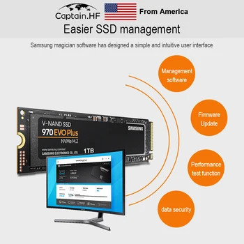 ASV Kapteinis 970 EVO Plus SSD 250GB - M. 2 NVMe Interfeiss Iekšējo Cieto Disku ar V-NAND Tehnoloģijas (MZ-V7S250BW)