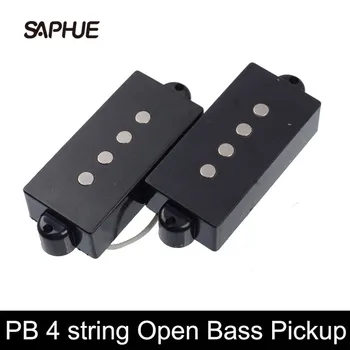 Atklāta Tipa 4 string Precizitāti P Bass Guitar Pickup Elektrisko basģitāru Daļas, Melna Balta