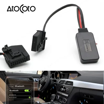AtoCoto Automašīnas Bluetooth Modulis Aux Uztvērējs Kabeļa Adapteris Priekš Mercedes Benz W203 W209 W211 Radio Stereo CD Comand APS 2.0