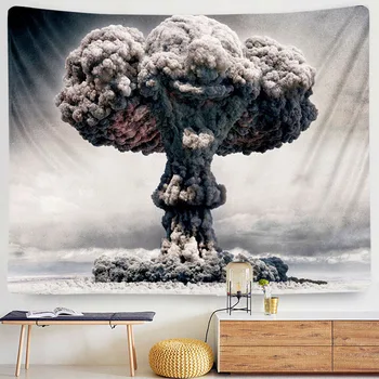 Atombumbu sēņu cloudTapestry bumba Zēniem Pārklājs Jogas segu Home Art Sienas Karājas Psychedelic paklāju Anime gobelēns