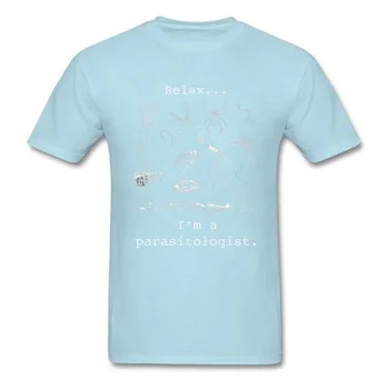 Atpūsties Pieaugušo T Kreklu, Kokvilnas Vīriešu T-krekli Parasitologist Pasūtījuma Topi, t-veida, Funny Dzīvnieki, Blue Print Apģērbu Plus Lieluma Krekli