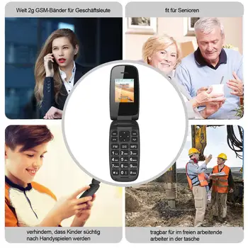 Atslēgt Funkciju Mobilo Tālruni Vecāko Bērnu Mini Flip Tālruņi krievu Tastatūra 2G GSM Spiediet Pogu Taustiņu Izmērs
