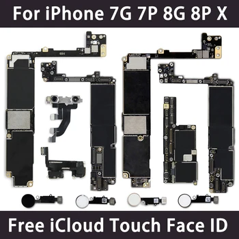 Atslēgt Mātesplati Par iPhone 7.G 7P 8G 8 Plus X 32GB 64GB, 128GB un 256 gb Sākotnējā Valdes Laba Loģika Valdes Bezmaksas iCloud Plate