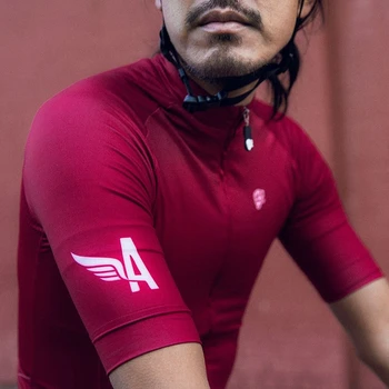 Attaquer-Line Purpura, Oranža, Sarkana Kafijas riteņbraukšana jersey vīrieši 4 krāsu stilā ar Īsām piedurknēm ar spārnu A+ logo braukt krekls Go Pro valkā
