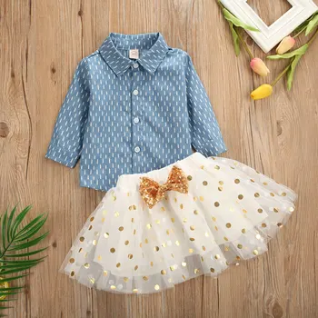 AU Toddler Infant Baby Girl 6M-4T Kokvilnas Topi Krekls+Puse Princese Dzimšanas dienu Tutu Svārki