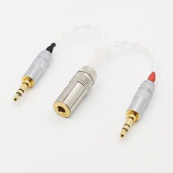 Audiocrast Sudraba pārklājumu 2x 3.5 mm Male, lai 4.4 mm Līdzsvarotu Sieviešu Kabelis PHA-3 Pono Spēlētājs