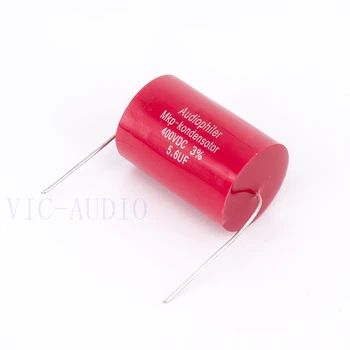 Audiophiler Mkp Kondensators 5.6 uf 400V DC 3% HIFI Drudzis Electrodeless Kondensators Audio Sakabes Kondensators Frekvenču Dalījuma 5.6 uf