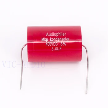 Audiophiler Mkp Kondensators 5.6 uf 400V DC 3% HIFI Drudzis Electrodeless Kondensators Audio Sakabes Kondensators Frekvenču Dalījuma 5.6 uf