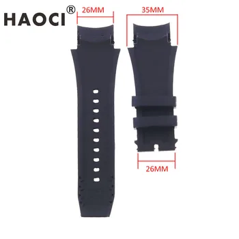 Augstas kvalitātes 35mmx26mm melns silikona skatīties siksnu Invicta Skrūve vīriešiem watchband aproce jostas sporta ūdensizturīgs