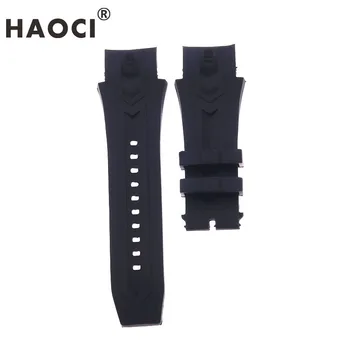 Augstas kvalitātes 35mmx26mm melns silikona skatīties siksnu Invicta Skrūve vīriešiem watchband aproce jostas sporta ūdensizturīgs